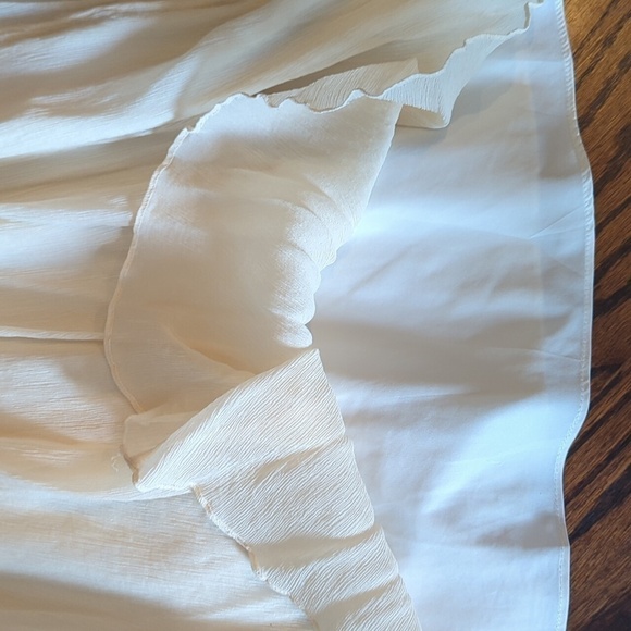 J. Crew Silk Cream Dress Arabelle Chiffon strapless Gossip Girls Flowy sz 2 - Picture 4 of 9